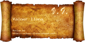 Valner Ilona névjegykártya